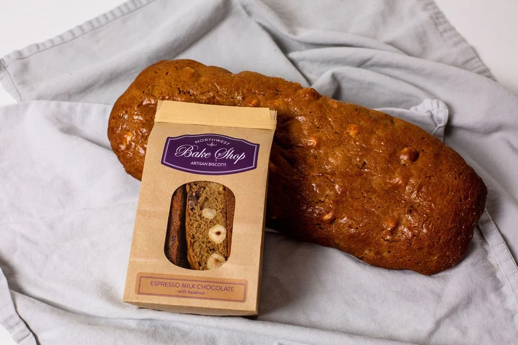 Espresso Milk Chocolate Biscotti Loaf — Northwest Bakeshop